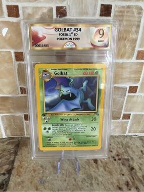 Pokemon Golbat 1st Edition Trading Card - Green, Yellow, Blue
